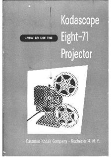 Kodak Kodascope Eight 71 manual. Camera Instructions.